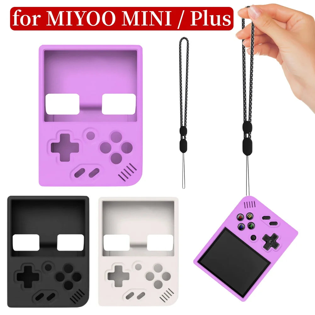 Silicone Protection Skin with Lanyard for MIYOO MINI Plus Game Console